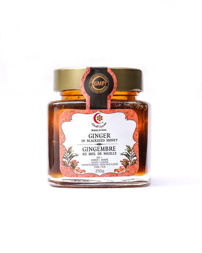 Ginger + Black Seed Honey (organic) (250g) - Mujeza Honey